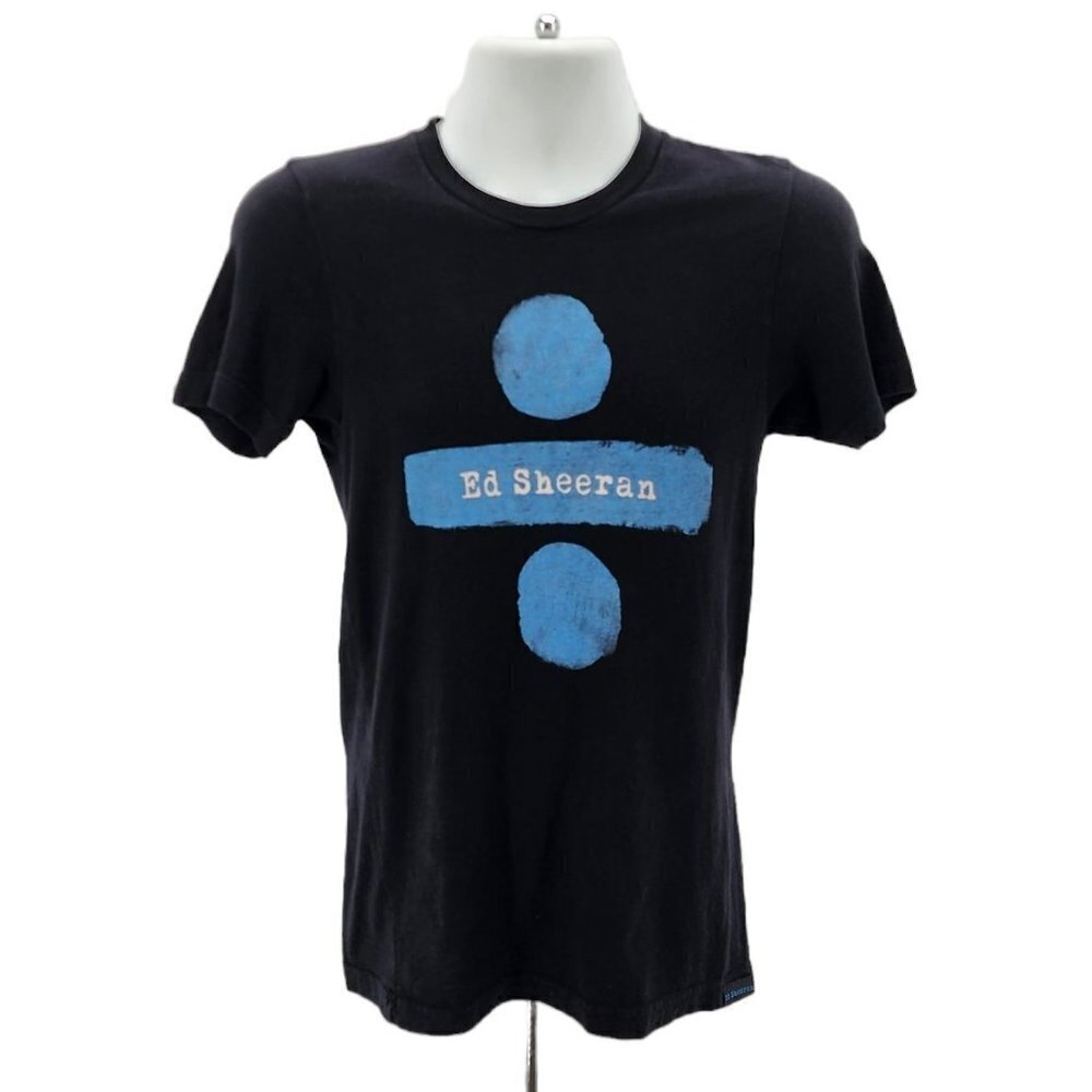 El-Lo Ed Sheeran Divided Tour Black Graphic T-Shirt Adult Small